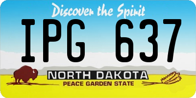 ND license plate IPG637