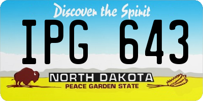 ND license plate IPG643