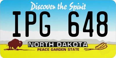 ND license plate IPG648