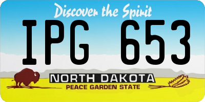 ND license plate IPG653