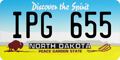 ND license plate IPG655