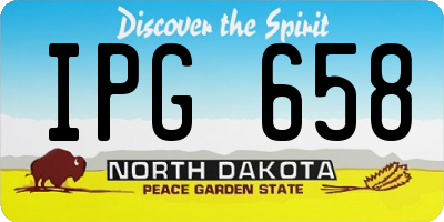 ND license plate IPG658