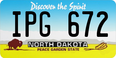 ND license plate IPG672