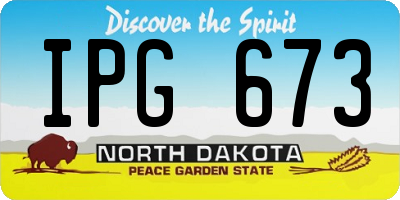 ND license plate IPG673
