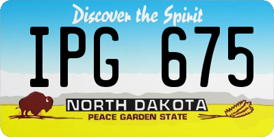ND license plate IPG675