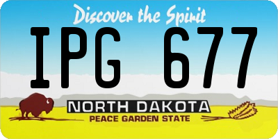 ND license plate IPG677