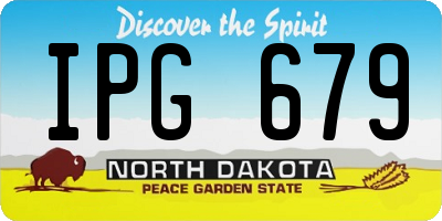ND license plate IPG679