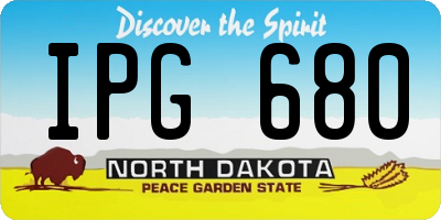 ND license plate IPG680