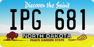 ND license plate IPG681