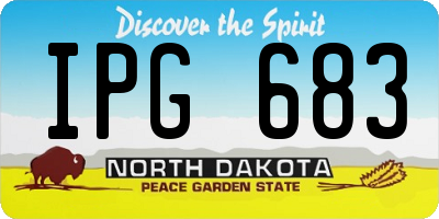 ND license plate IPG683
