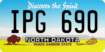 ND license plate IPG690