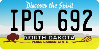 ND license plate IPG692