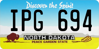 ND license plate IPG694
