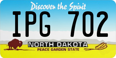 ND license plate IPG702