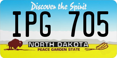 ND license plate IPG705