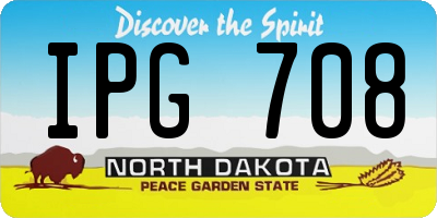 ND license plate IPG708