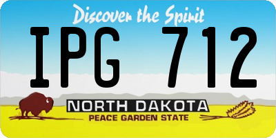 ND license plate IPG712