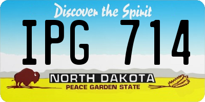 ND license plate IPG714