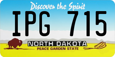 ND license plate IPG715