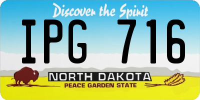 ND license plate IPG716