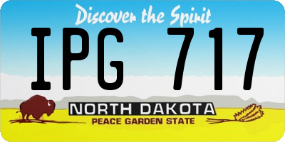ND license plate IPG717
