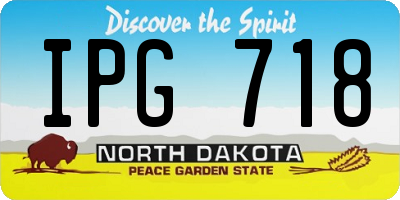 ND license plate IPG718