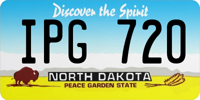 ND license plate IPG720