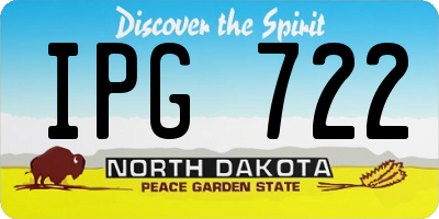 ND license plate IPG722
