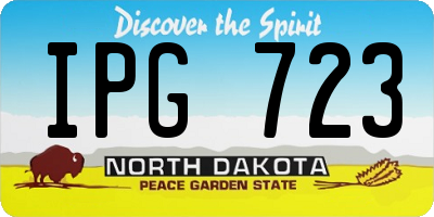 ND license plate IPG723