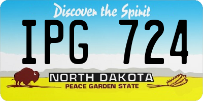 ND license plate IPG724