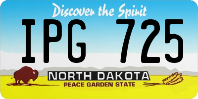 ND license plate IPG725