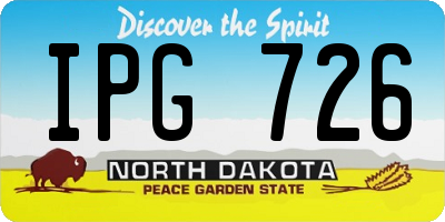 ND license plate IPG726