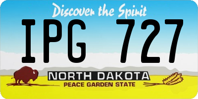 ND license plate IPG727