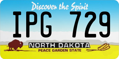 ND license plate IPG729