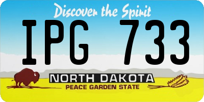 ND license plate IPG733