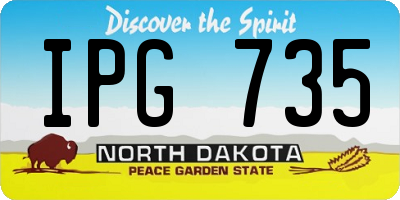 ND license plate IPG735