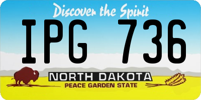ND license plate IPG736