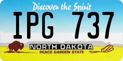 ND license plate IPG737