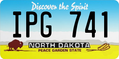 ND license plate IPG741
