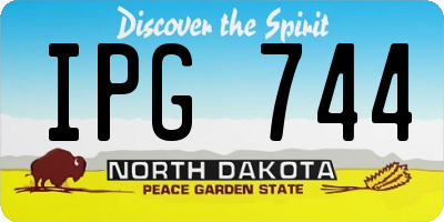 ND license plate IPG744