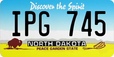 ND license plate IPG745