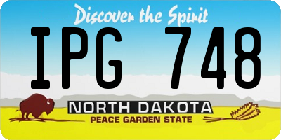 ND license plate IPG748