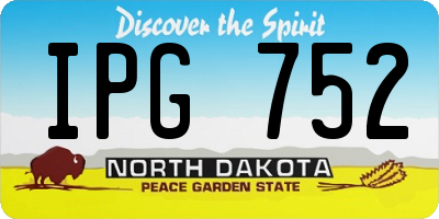 ND license plate IPG752