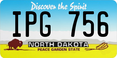 ND license plate IPG756