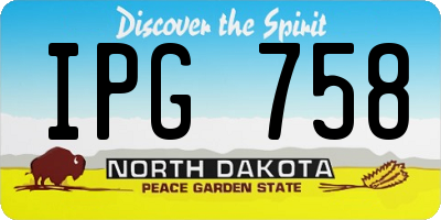 ND license plate IPG758