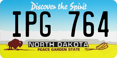 ND license plate IPG764