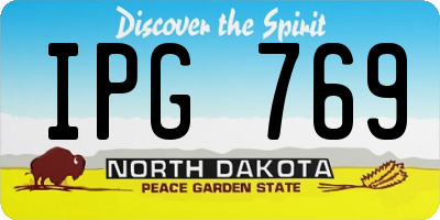 ND license plate IPG769