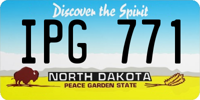 ND license plate IPG771