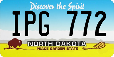 ND license plate IPG772