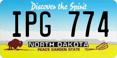 ND license plate IPG774